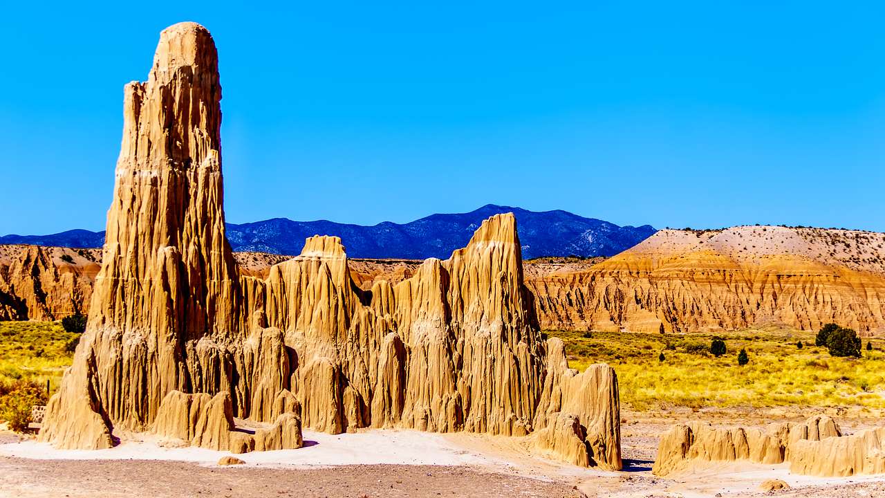 One of the famous landmarks in Nevada is Cathedral Gorge State Park
