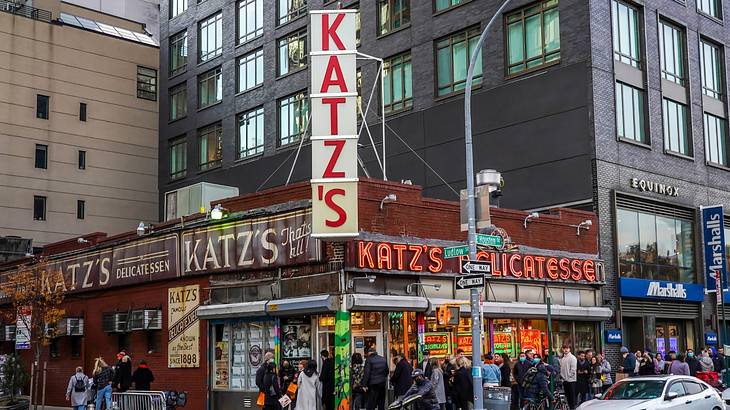 Going to Katz's Delicatessen is one of the best non-touristy things to do in NYC