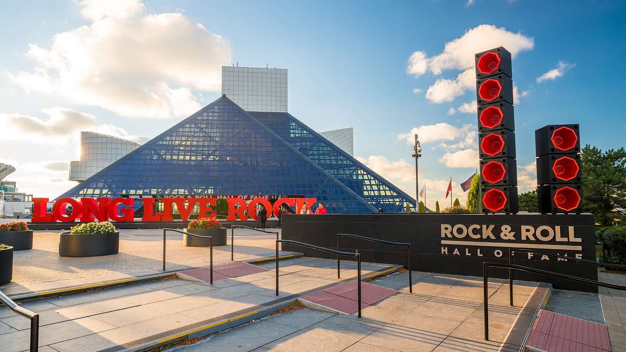 Going to the Rock & Roll Hall of Fame is one of the fun date ideas in Cleveland, Ohio