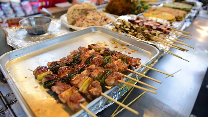 Meat Skewers at Namdaemun Market