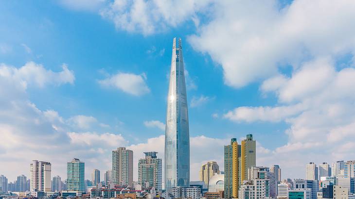 Lotte World Tower in Seoul from Afar