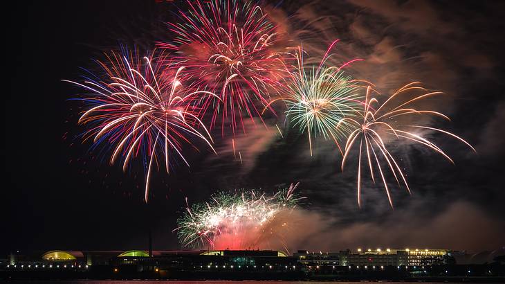 One of many fun things to do in Chicago at night is watching the Navy Pier fireworks