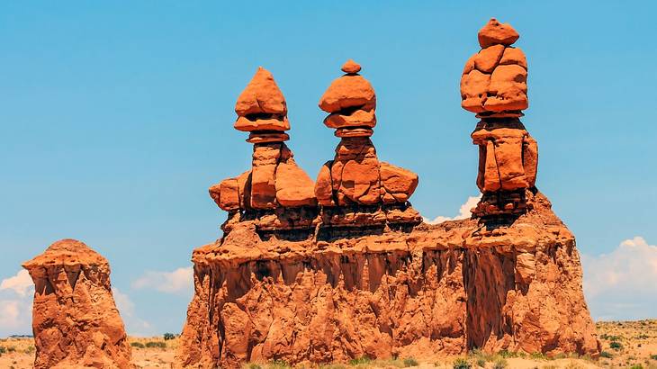 To experience Utah off-the-beaten-path, see the oddly-shaped red hoodoos