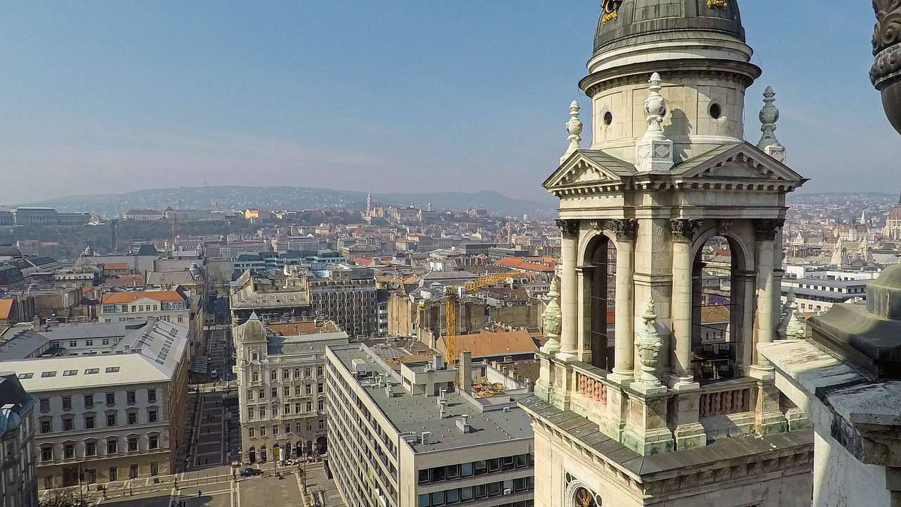 Panoramic view of Budapest from St. Stephen's Basilica, Hungary